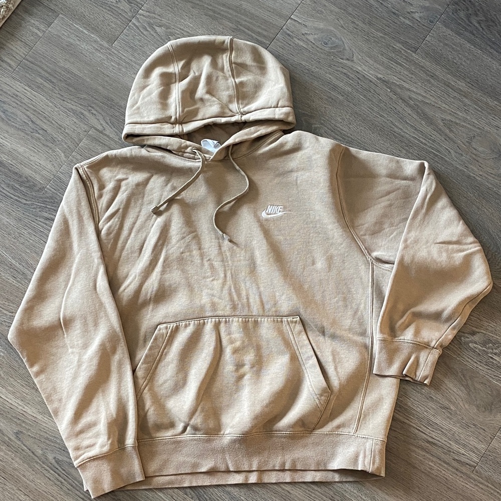 Nike Beige Hoodie with Logo